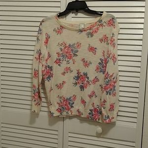 Lightweight floral sweater